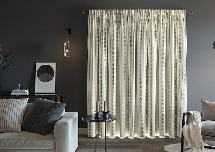 Laurel Stripe, Warm Grey - Made to Measure Curtains - Image 7